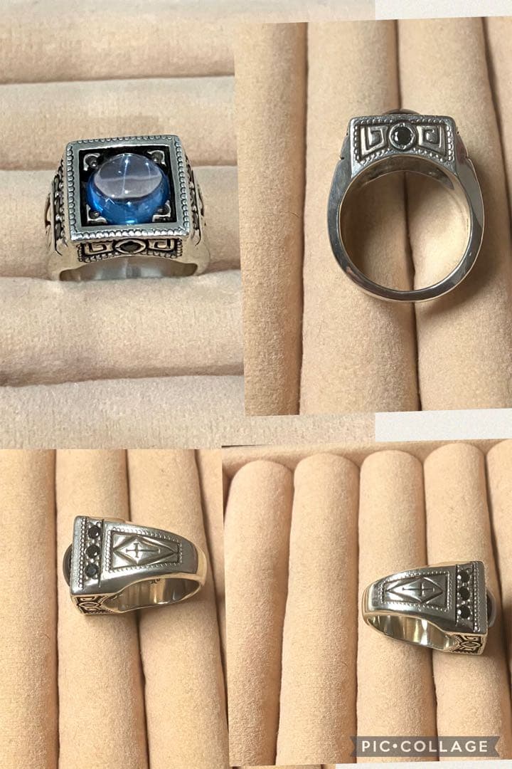 ビッグブラックマリア　ブルートパーズ　リング シルバーアクセサリー　廃盤