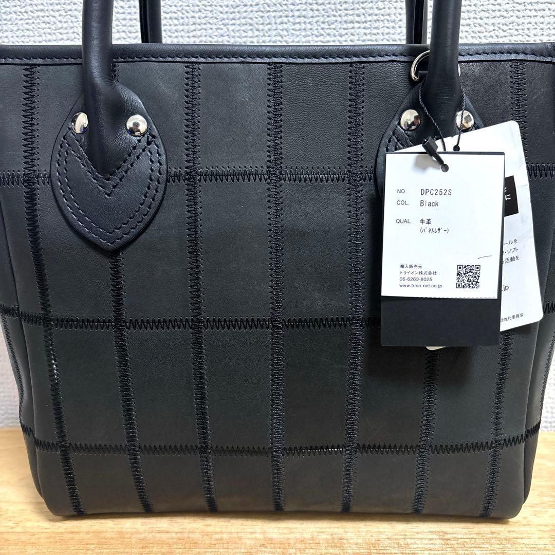 新品✨TRION トライオン 本革 2WAYミニトートバッグ グラブレザー　黒