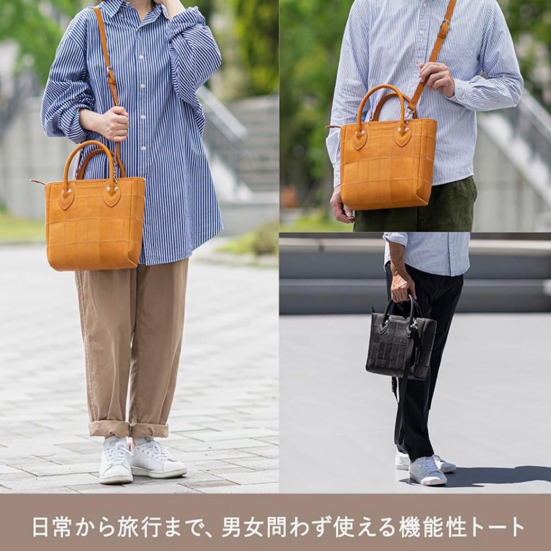 新品✨TRION トライオン 本革 2WAYミニトートバッグ グラブレザー　黒