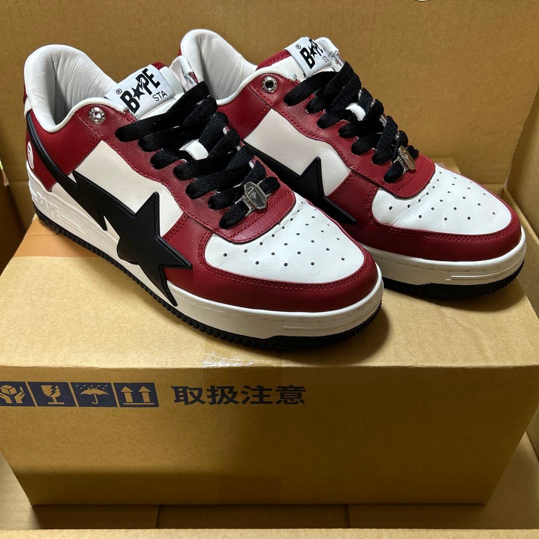 A BATHING APE BAPE STA 赤白 28cm