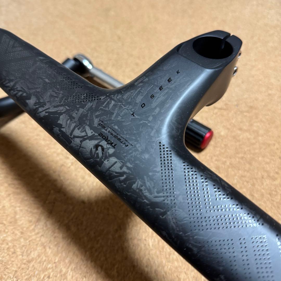 ロードバイク　一体型　カーボン　エアロ　ドロップハンドル　400-80mm