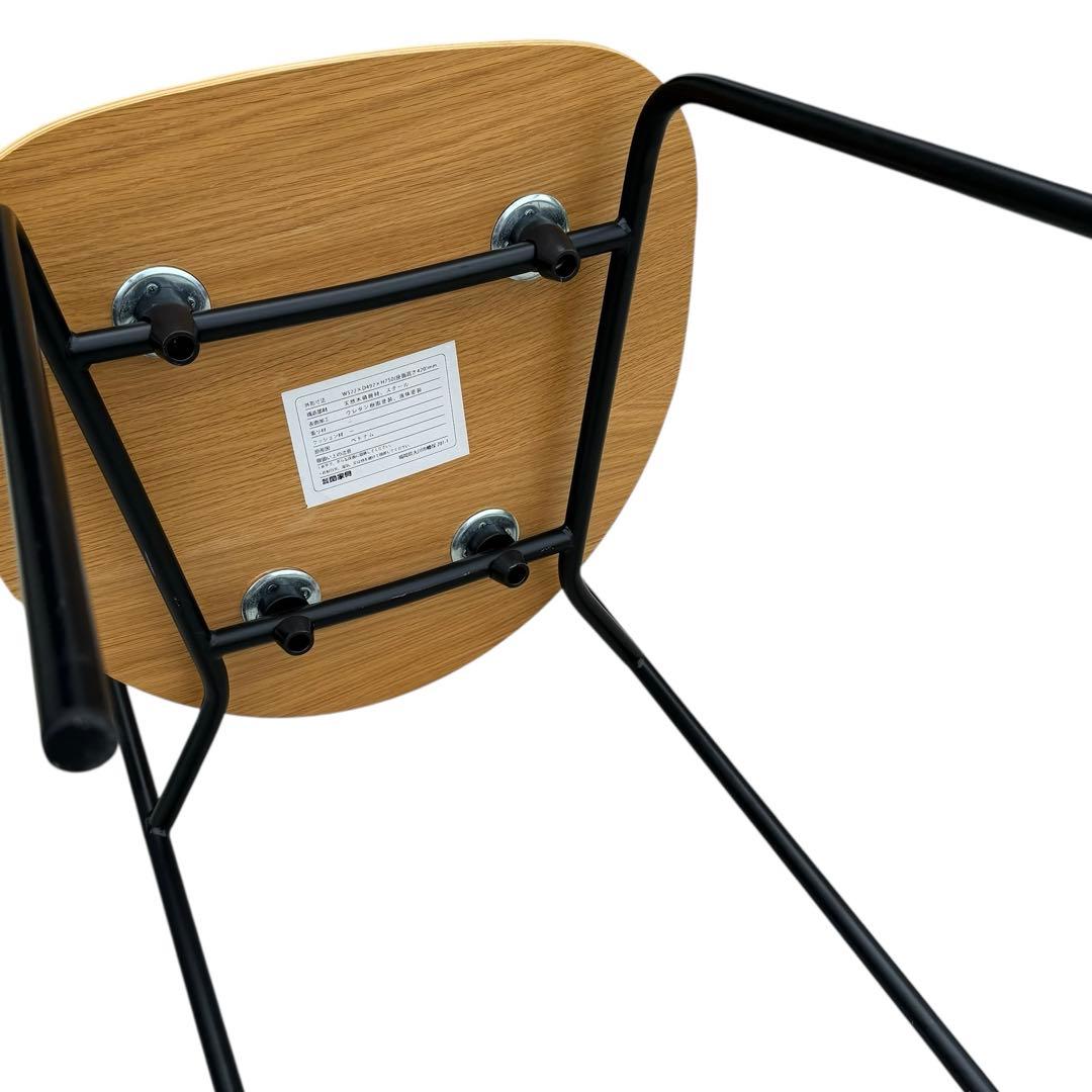 美品　関家具　ダイニングチェア　カペル　KAPELL　食卓イス　板座