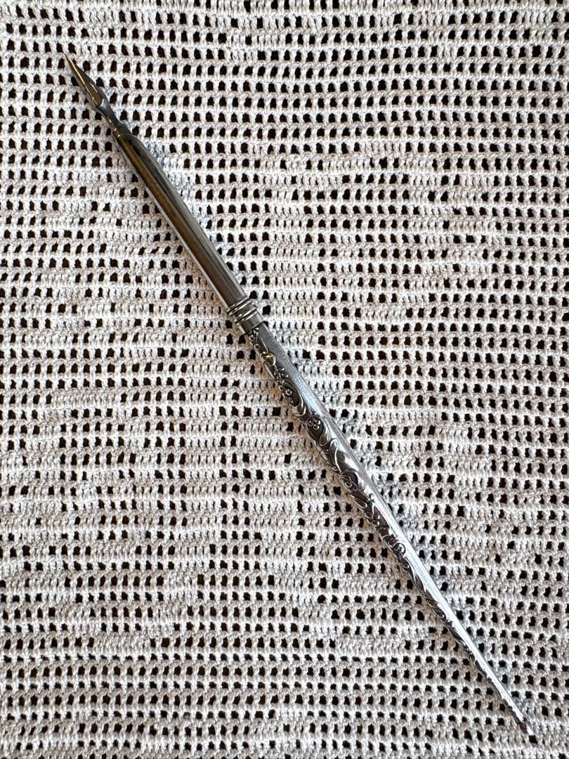 ♡フランスアンティーク　インクペン　ヤドリギ　カリグラフィー　アール・ヌーヴォー