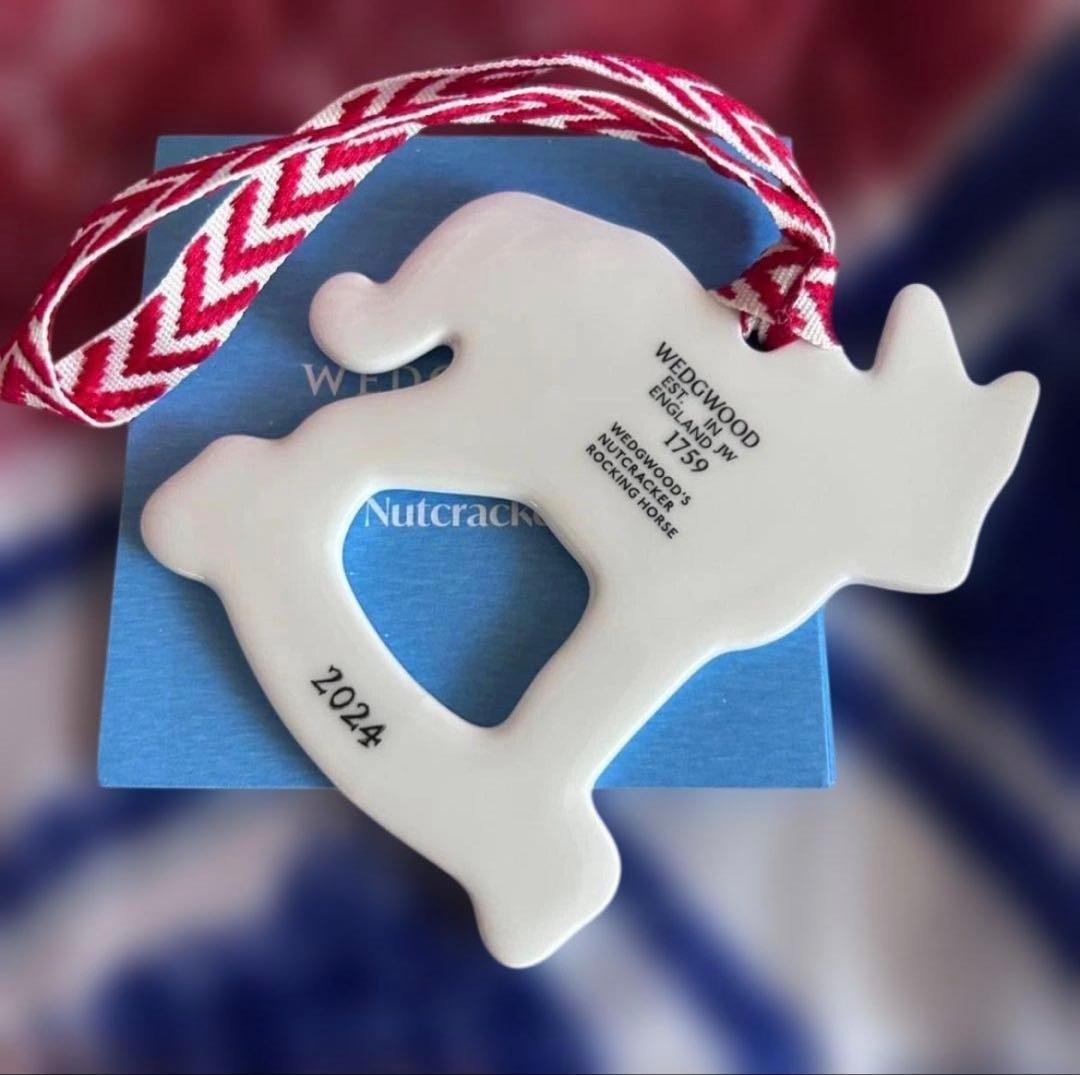 新品★3個ウェッジウッド　クリスマス ホリデイオーナメント ロッキングホース 他