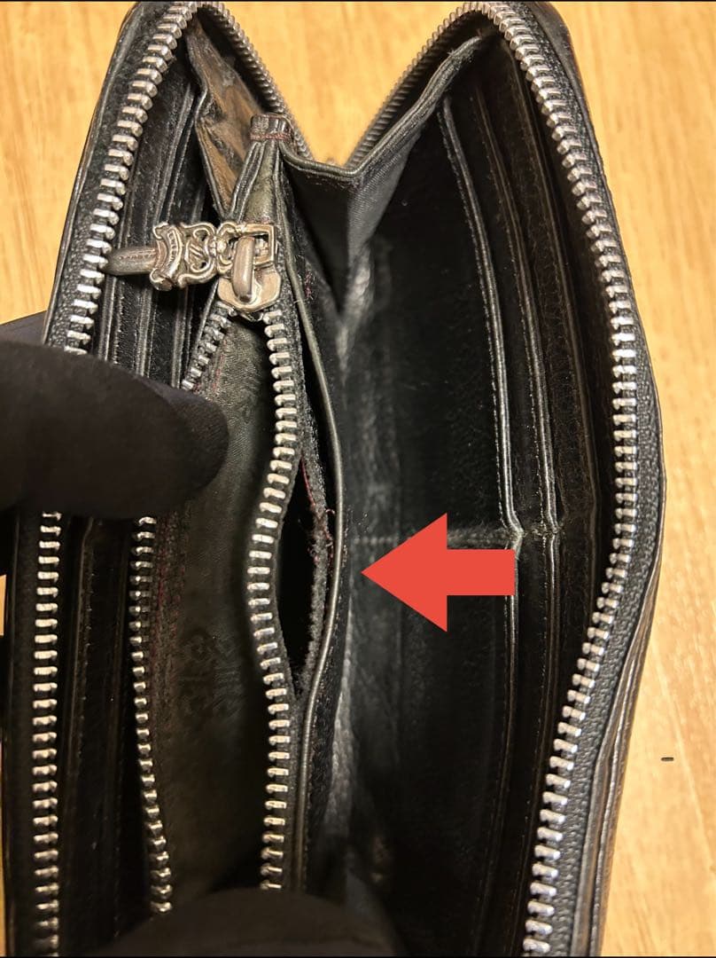 【インボイス付き】　CHROME HEARTS クロムハーツ ジップウォレット