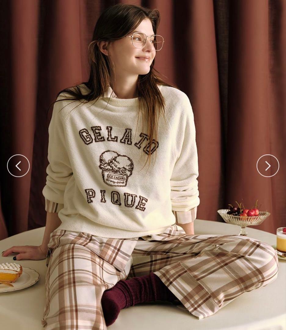 ジェラートピケ トラッドアイスクリームジャガードプルオーバー ロングパンツ