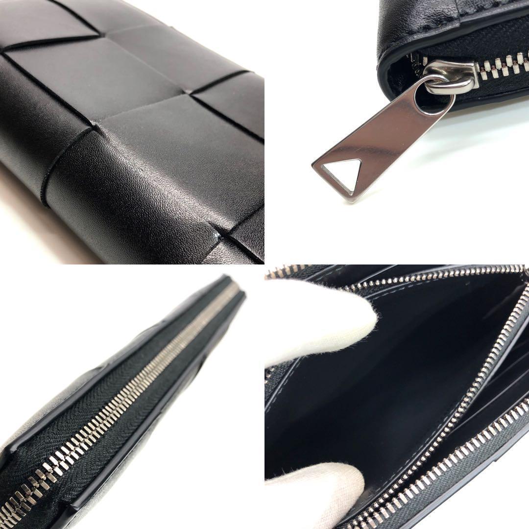 未使用級✨箱付 ボッテガヴェネタ カセット ラウンドファスナー ブラック 長財布