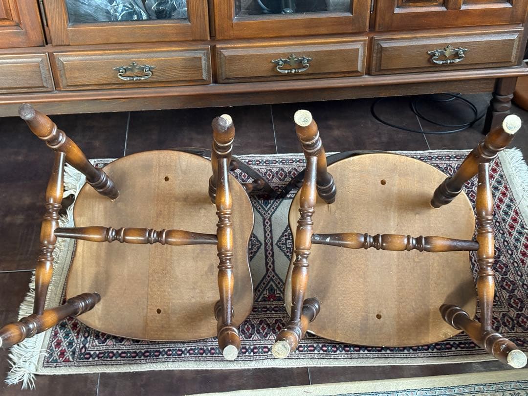 飛騨産業　キツツキマーク　ウィンザーチェア　レトロ　ヴィンテージ　4脚セット