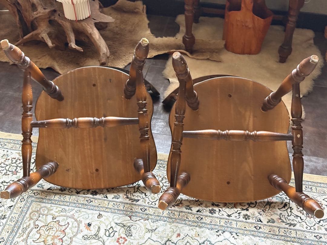 飛騨産業　キツツキマーク　ウィンザーチェア　レトロ　ヴィンテージ　4脚セット