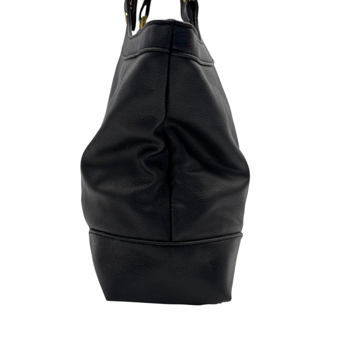 美品✨トリーバーチ トートバッグ 肩掛け レザー エンボスロゴ ブラック