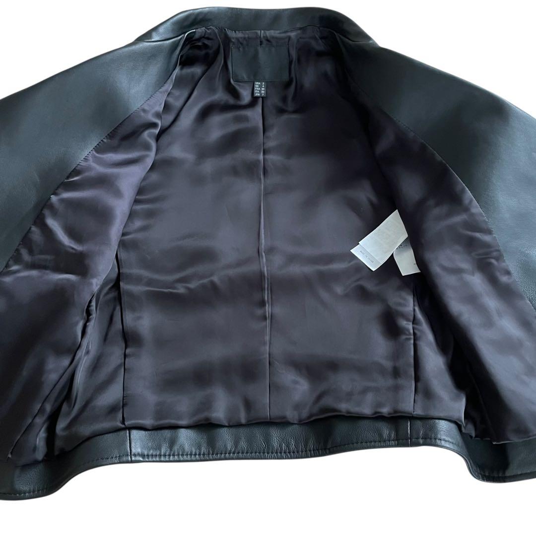 未使用 ICB アイシービー ラムレザー ライダースジャケット 7号