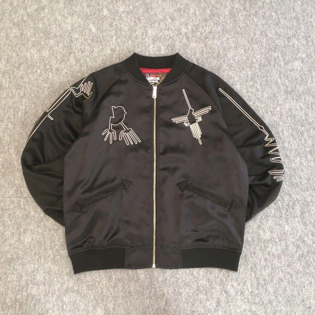 【けん町】激レア　ハードコアチョコレート　ナスカジャン　フマナブラック L