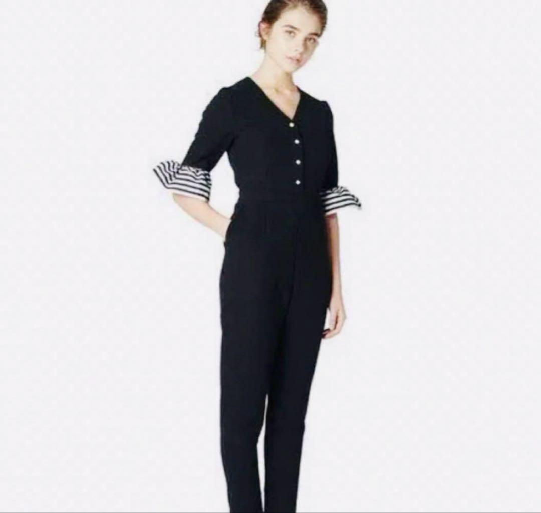 【美品】BORDERS at BALCONYツイルクロスジャンプスーツ