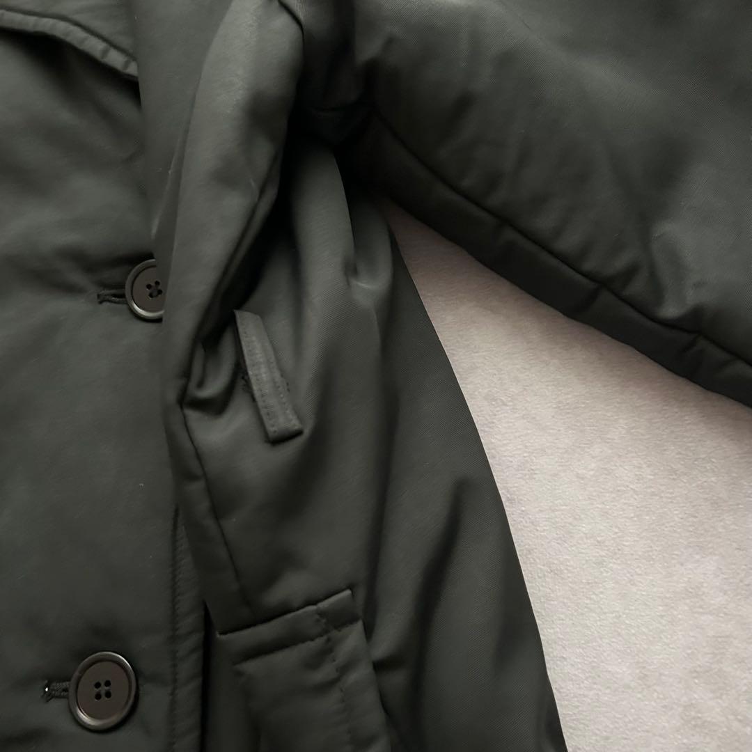 マックスマーラ ミンクファーダブルブレストトレンチコート 白タグ 中綿 黒 S