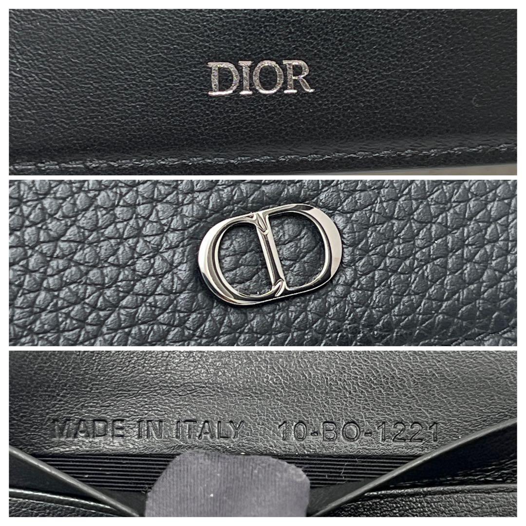 ディオール マネークリップ付き ウォレット 現行品 ブラックDior 保存袋付き