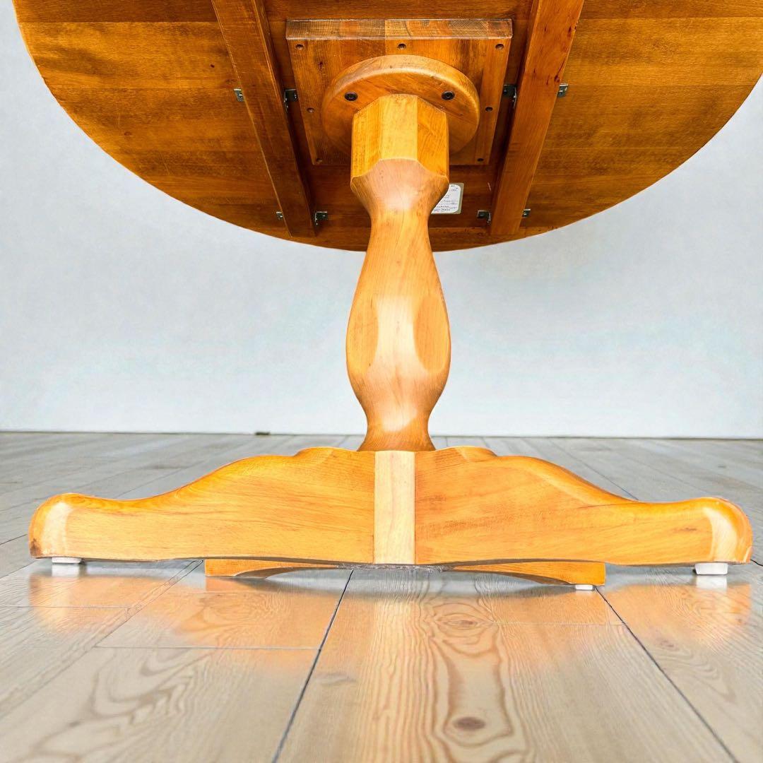 稀少❣️ヴィンテージ品✨柏木工 ダイニングテーブル 円卓 100cm 天然木 無垢