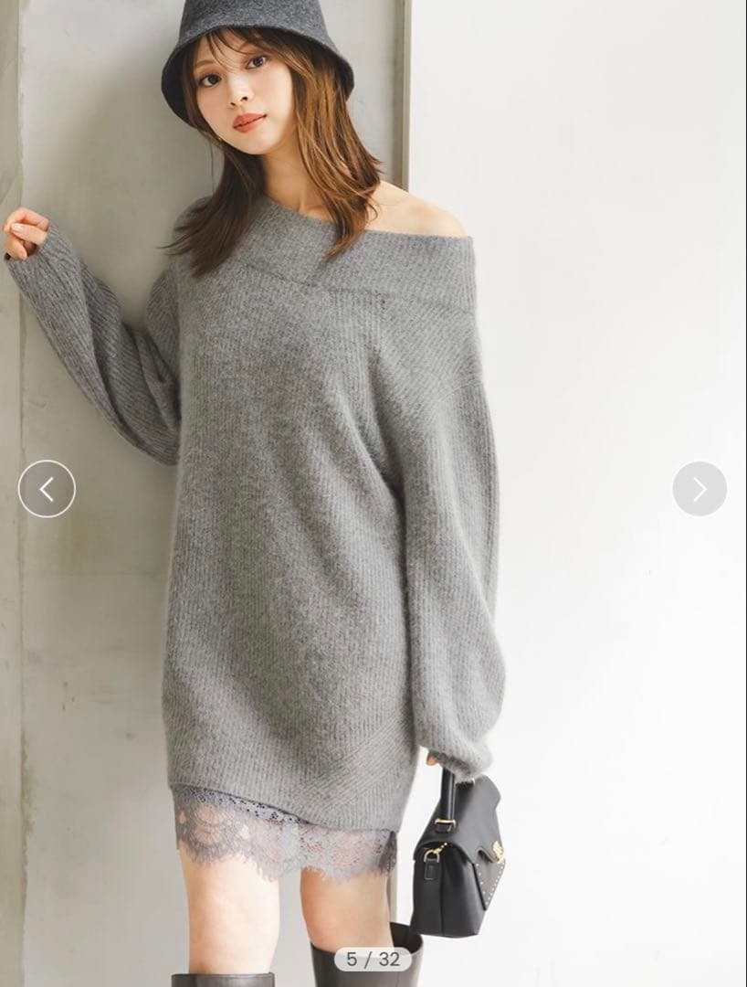 スナイデル　ニットセットキャミミニワンピース