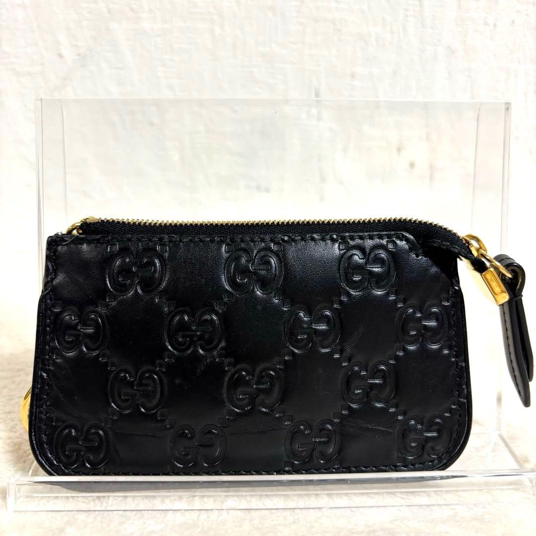 【美品】ＧＵＣＣＩ グッチ　 シグネチャー レザーキーケース ケース GG