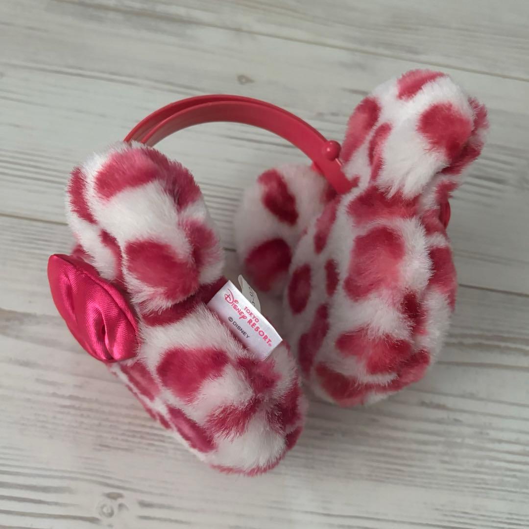 ディズニー ヒョウ柄 イヤーマフ ミニー ピンク