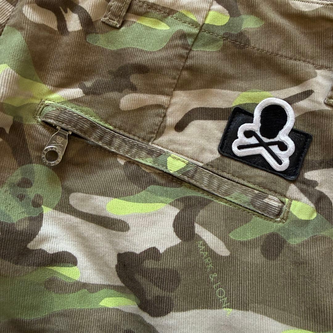 マークアンドロナ　パンツ　カモフラ　迷彩　M〜L相当　コーデュロイ　アーミー