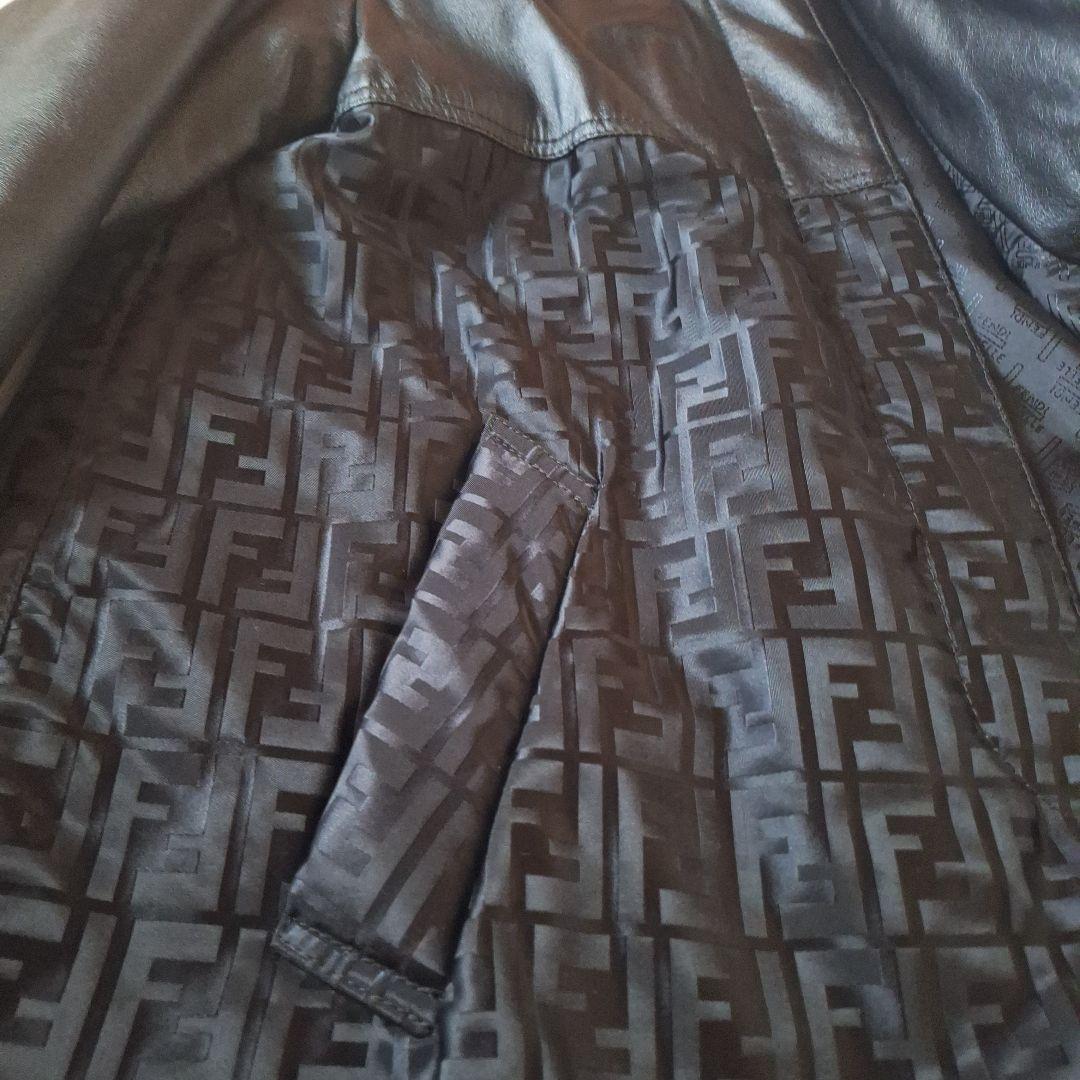 FENDI レザー ジャケット 38 ブラック