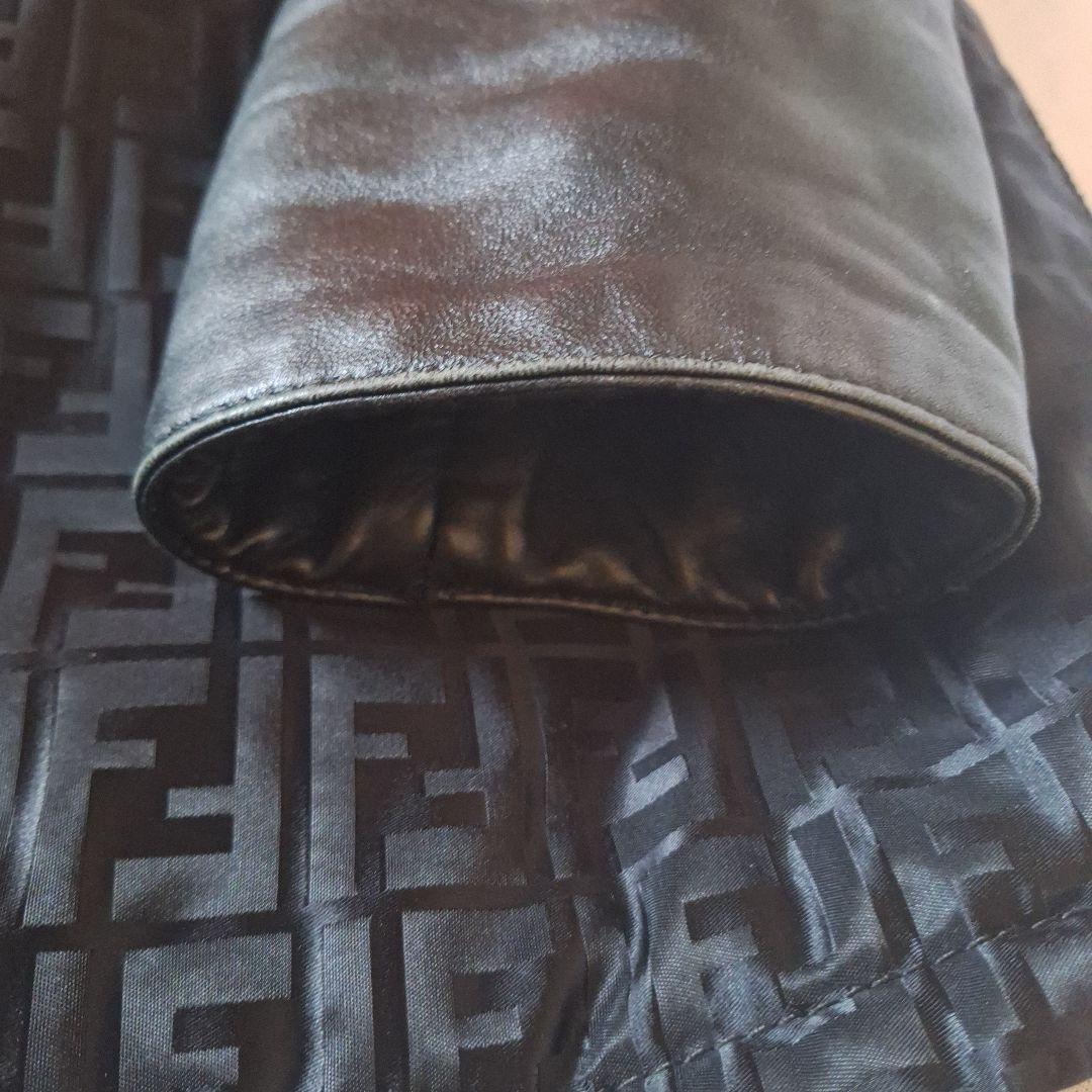 FENDI レザー ジャケット 38 ブラック