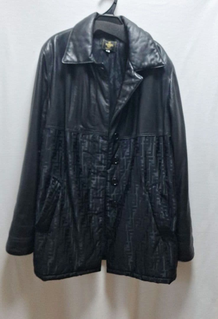 FENDI レザー ジャケット 38 ブラック