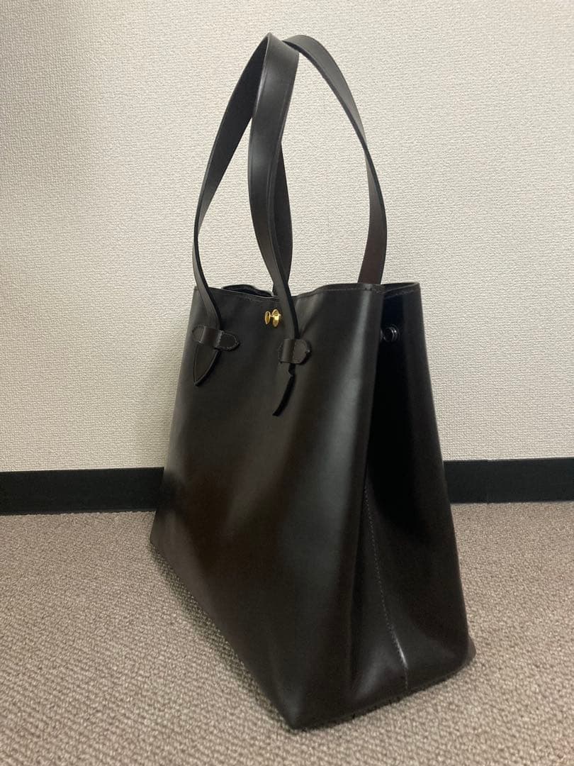 【新品同等】英国製 CROOTS ブライドルレザー トートバッグ ダークブラウン