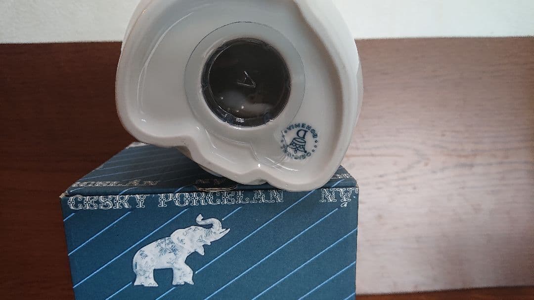 BOHEMIA Blue Onion ボヘミア ブルーオニオン 招き猫 貯金箱