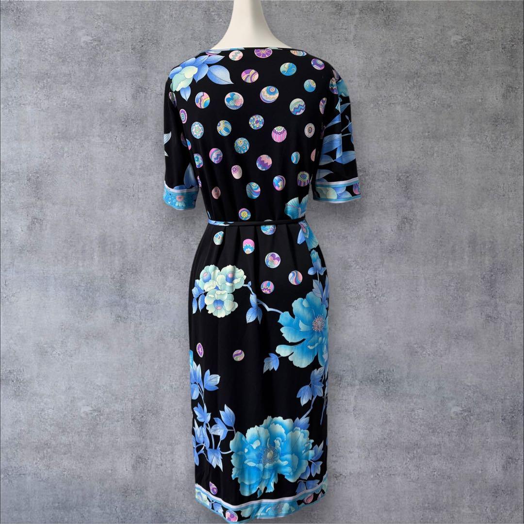 レオナール LEONARD ストレッチ　ワンピース　オーキッド　ノマド