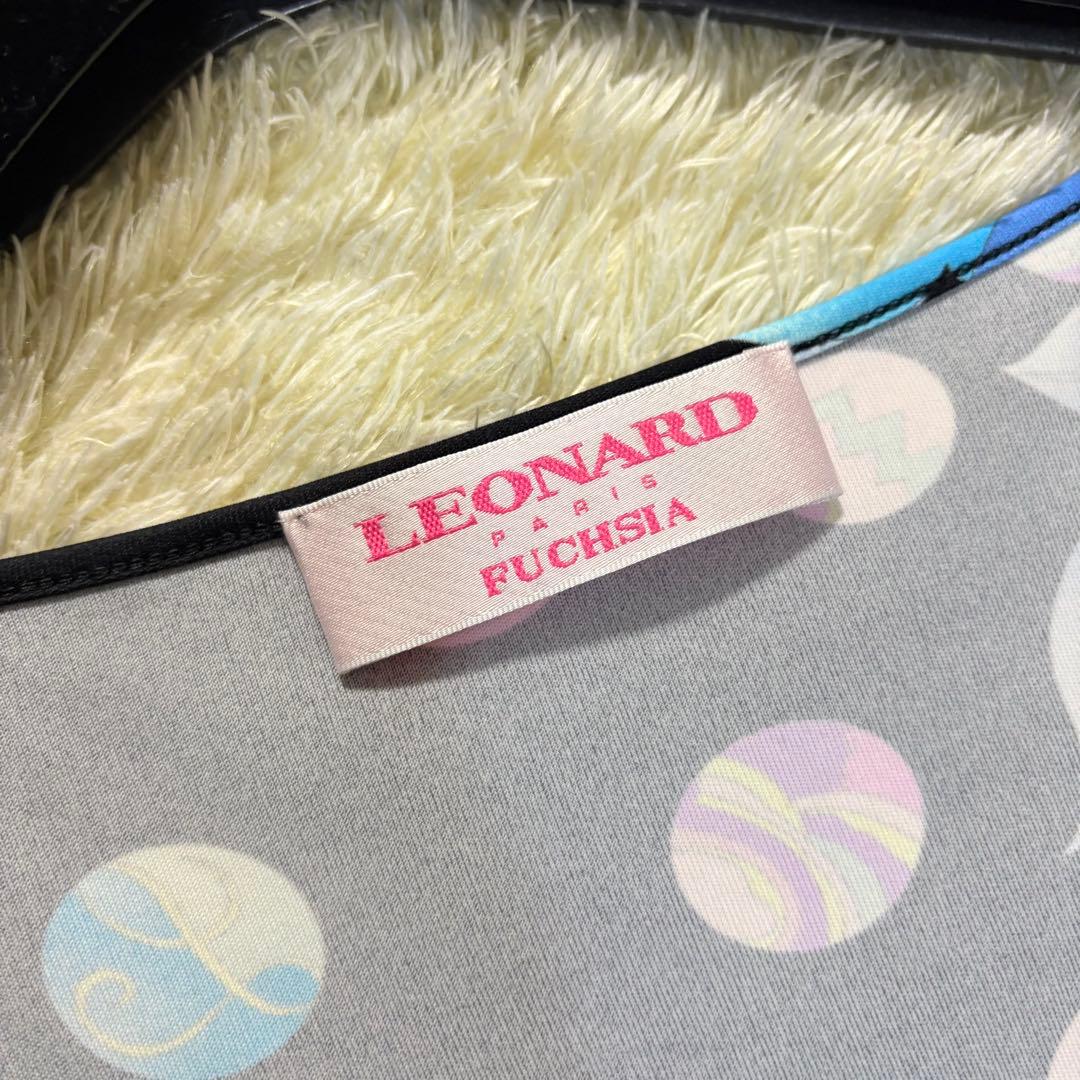 レオナール LEONARD ストレッチ　ワンピース　オーキッド　ノマド