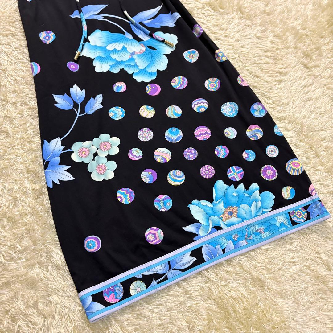 レオナール LEONARD ストレッチ　ワンピース　オーキッド　ノマド