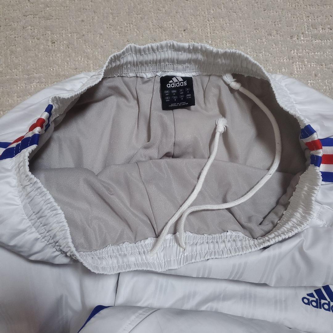 【美品】adidas　ナイロンジャージ　上下セット　メンズOサイズ　厚手裏地付き