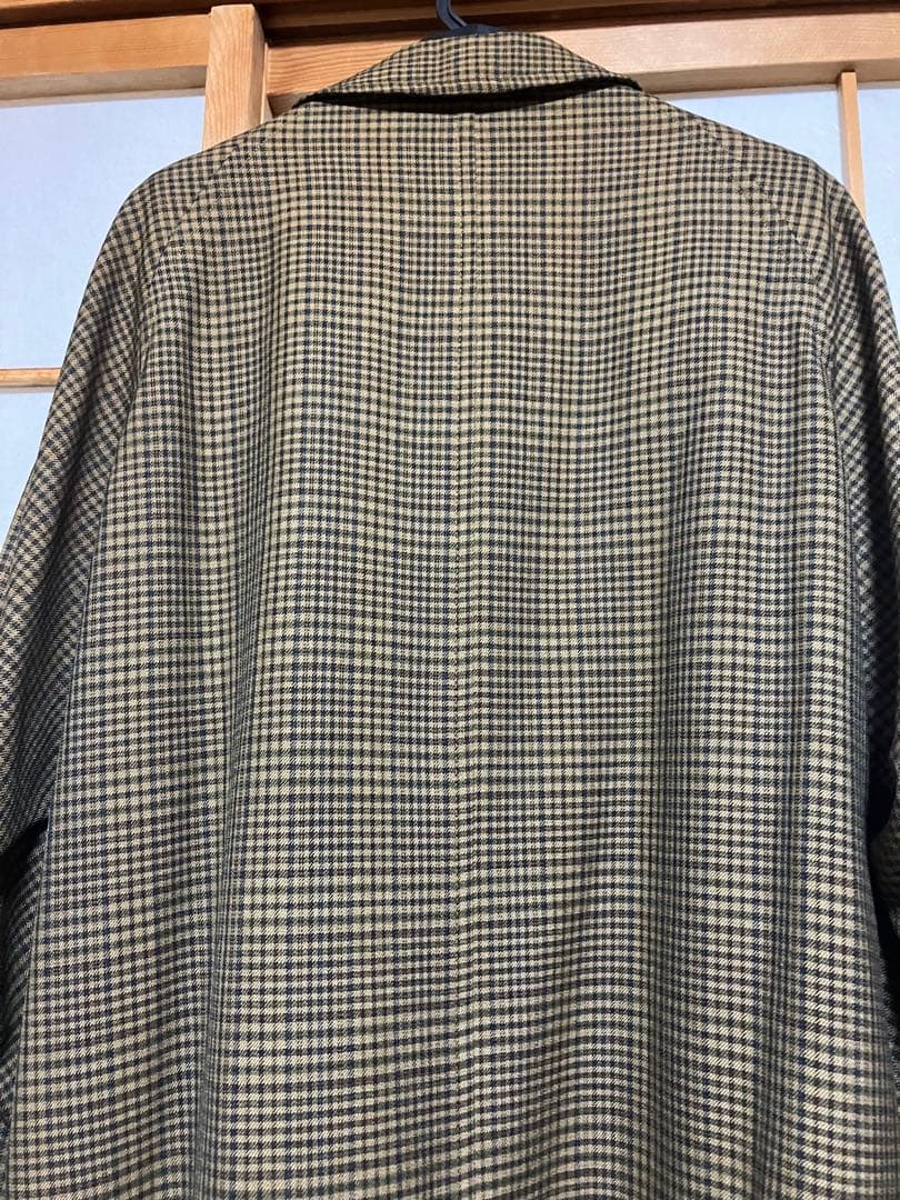 ヴィンテージ バーバリー　一枚袖　ウール　ブラウンチェック　ツィード　コットン