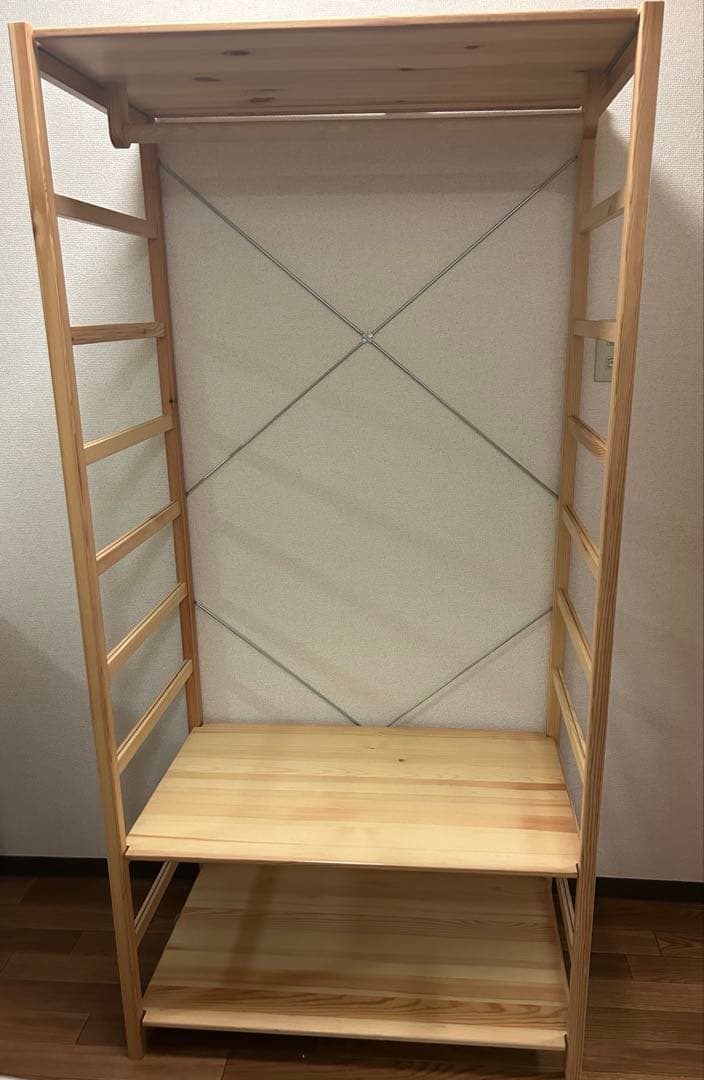 【送料込み】無印良品　パイン材ユニットシェルフ　ワードローブ