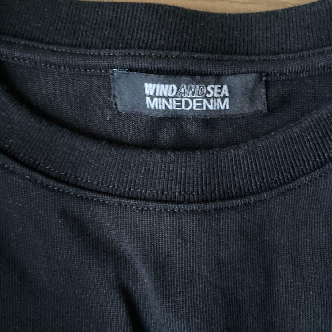 MINEDENIM×WIND AND SEA ブラック長袖カットソー