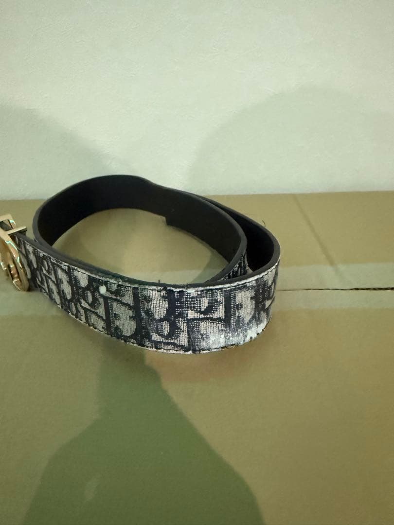 Dior ロゴ ベルト ブラック/グレー