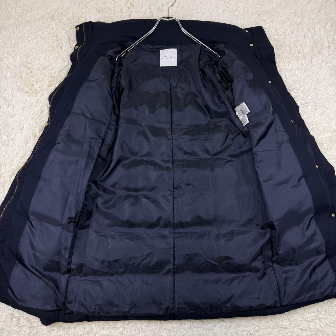 マッキントッシュフィロソフィー ウールライクツイルダウンコート ベルト 濃紺