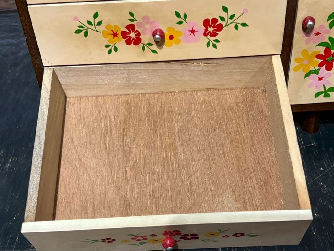 希少 花柄 小物入れ 昭和レトロ 当時物　　インテリア レトロポップ