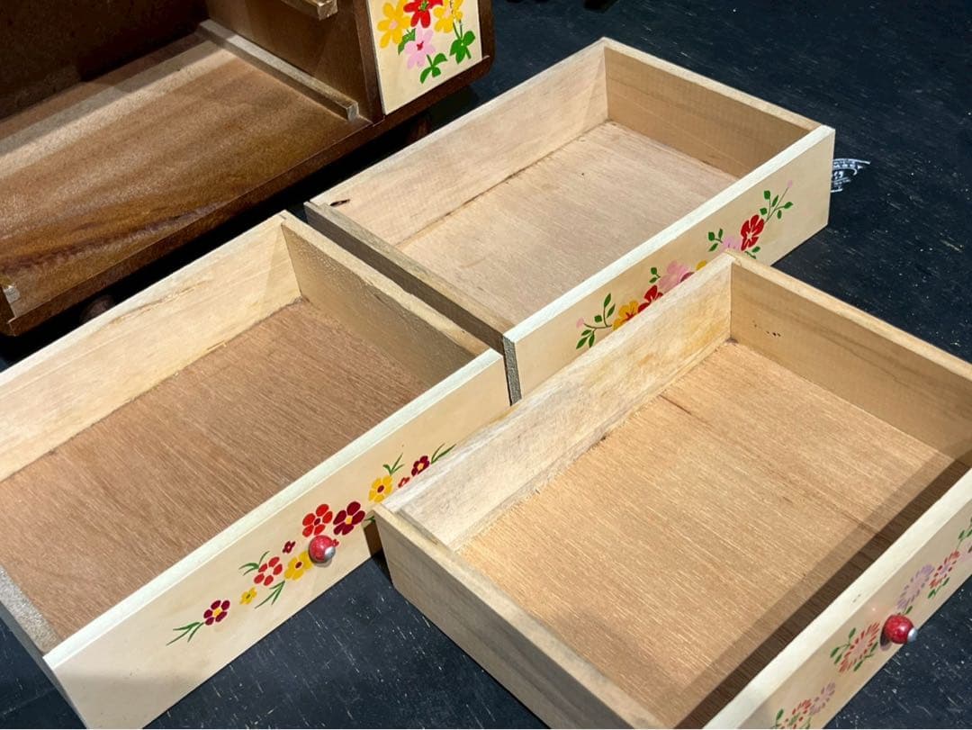 希少 花柄 小物入れ 昭和レトロ 当時物　　インテリア レトロポップ