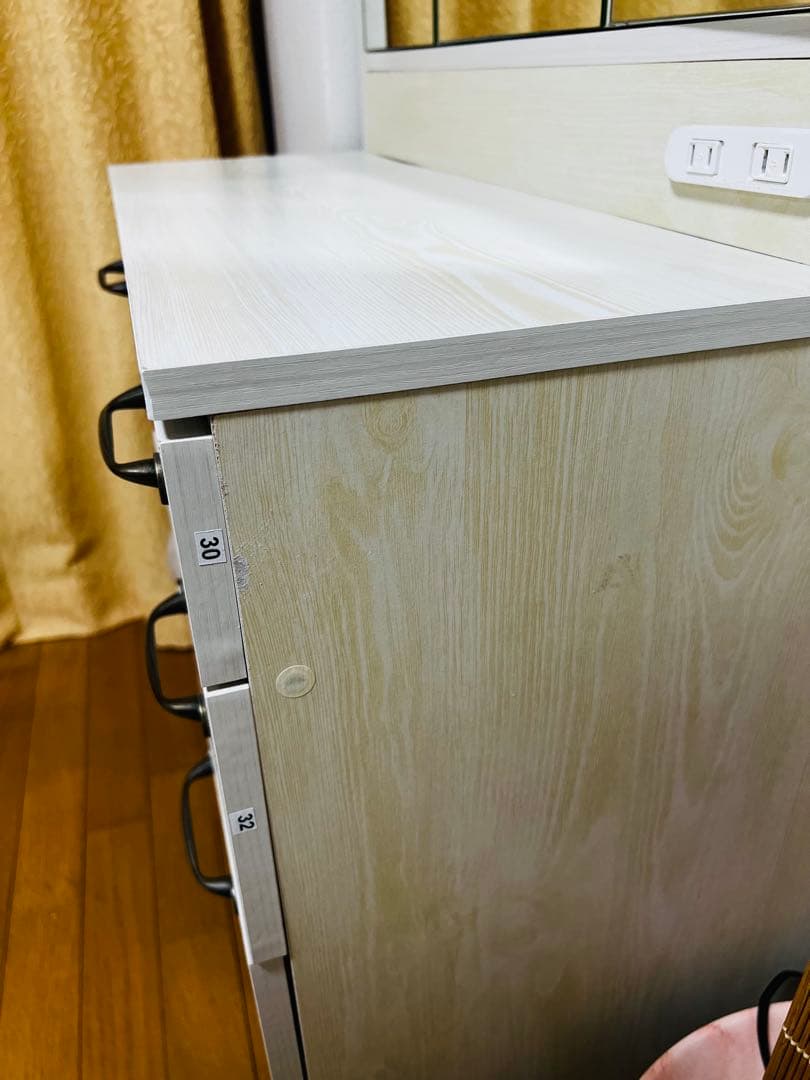 ホワイト 三面鏡 ドレッサー　組み立て済み