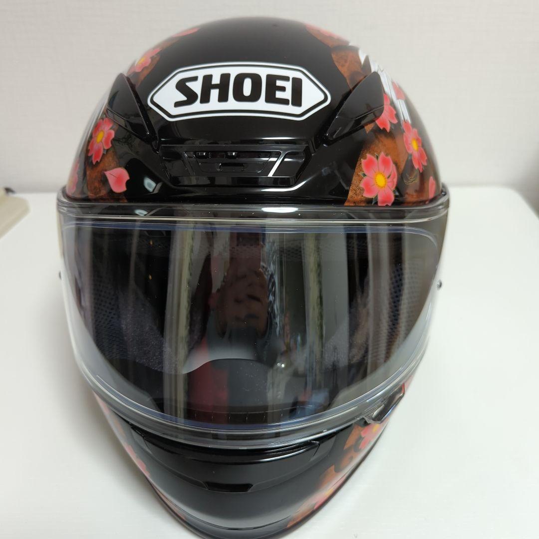 SHOEI フルフェイスヘルメット 花と白鶴