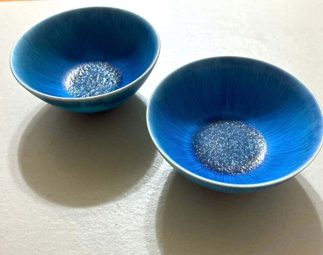 即完売 人気作家 和田山真央 青流し 2個セット 器