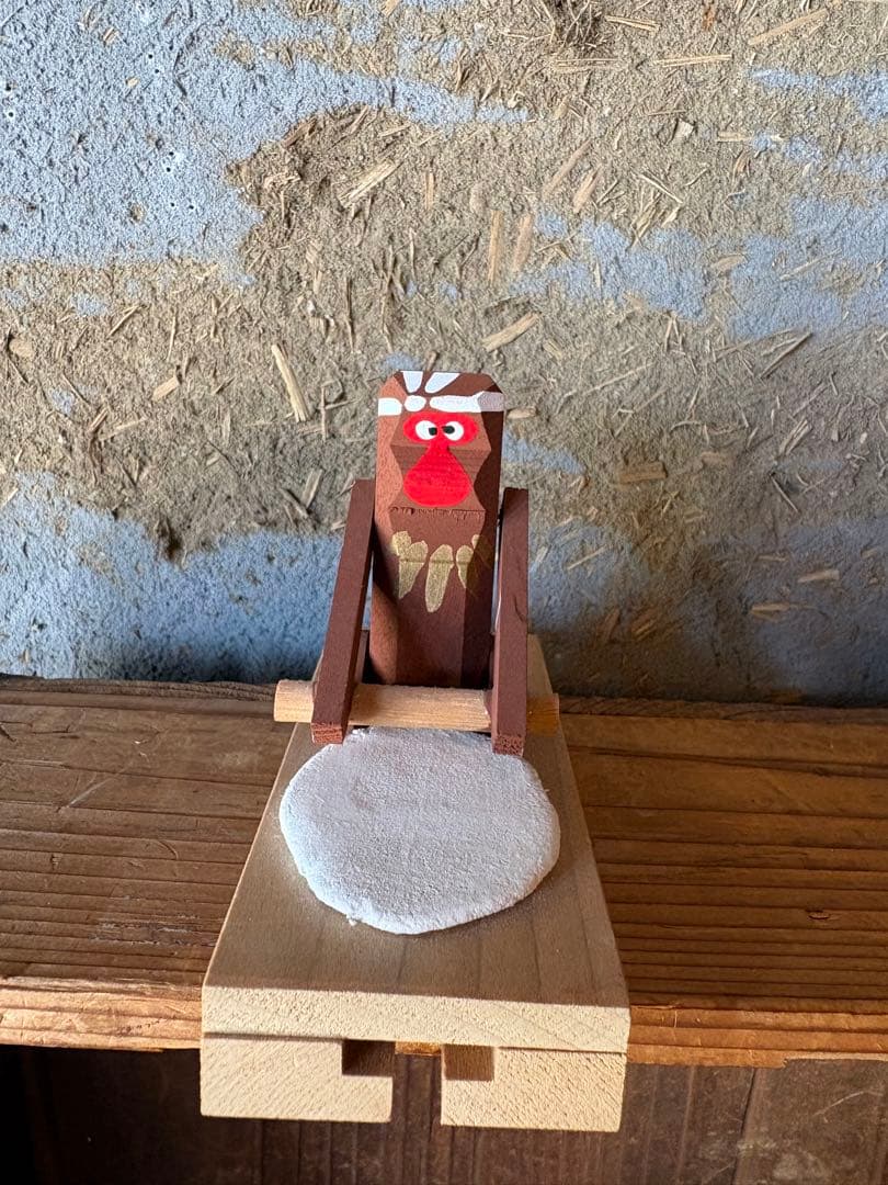 廃絶希少！奈良井宿藤屋土産物店 中西康二【からくり人形 蕎麦のし猿】郷土玩具