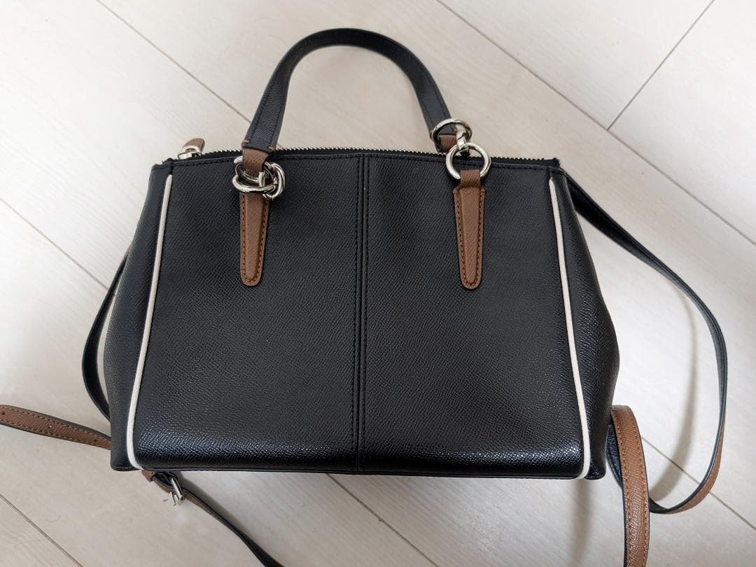 美品 COACH コーチ 2way トートバッグ ショルダー バイカラー レザー