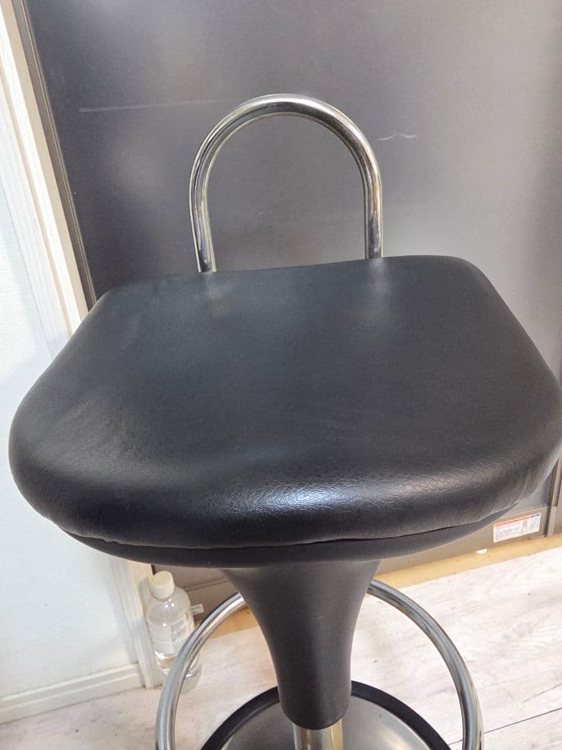 バースツール ガラス天板 スチールフレーム　チエアセット