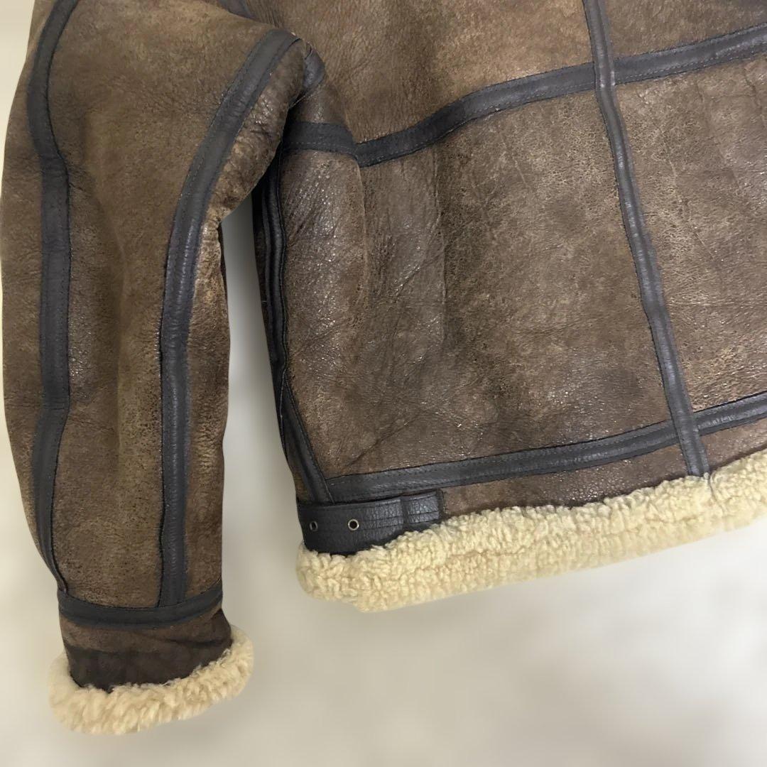 USA製 AVIREX ムートンフライトジャケット ボア 羊革 B3 38 秋冬