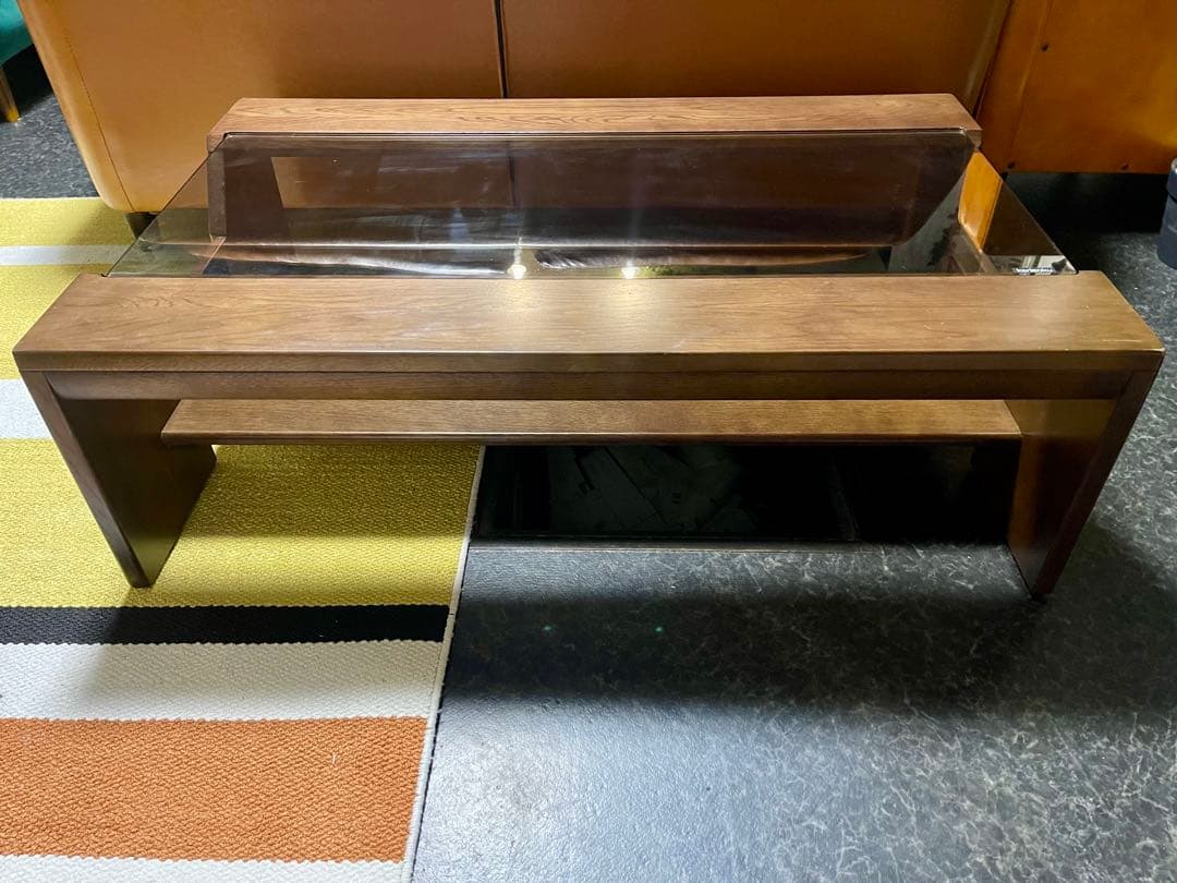 送料無料 カリモク センター ガラス テーブル リビング ローテーブル 一流品