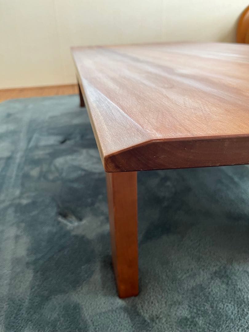 引取限定 ツインローテーブル 座卓 無垢 チェリー材 ウォールナット材