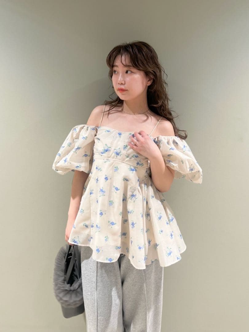 リリーブラウン 3wayシアージャガードペプラムブラウス　正規品